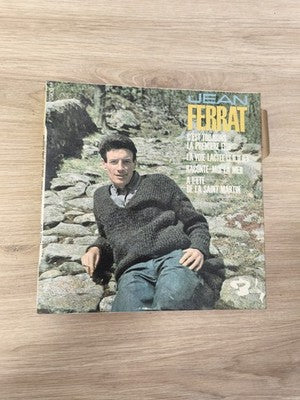 Vinyle 45 tours ancien Jean Ferrat vintage, disque rétro collection chanson fran