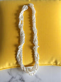 Collier perles de culture authentiques torsadé vintage, bijou femme élégant