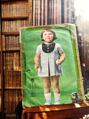 Patron couture vintage enfant ancien, robe fille rétro, D 6030, rare
