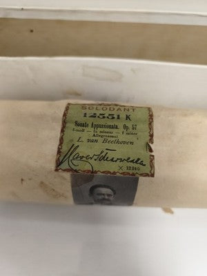 Rouleau de musique ancien piano mécanique Beethoven Appassionata Soldant