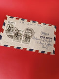 Ancienne lettre avion timbres Venezuela oblitérés vintage enveloppe collection