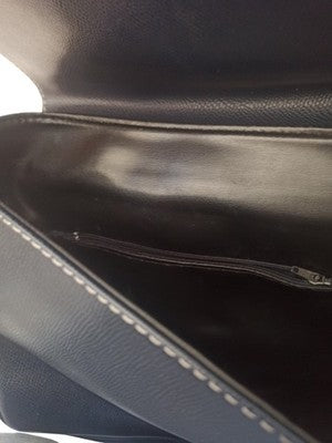 Sac à main Baboune Paris cuir noir, besace élégante bandoulière femme
