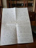 Lettre manuscrite ancienne 1950 adressée Marguerite encre bleue vintage