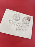 Ancienne enveloppe timbrée oblitérée Paris 1959 pour collection philatélie