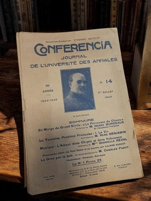 Revue ancienne Conférencia journal universitaire 1925 vintage France