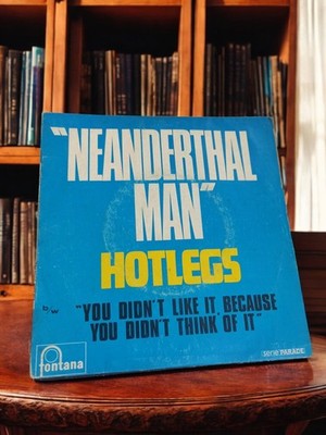 Vinyle 45 tours Hotlegs Neanderthal Man vintage Fontana rétro pop années 70
