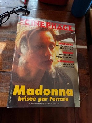 Magazine cinéma Le Cinephage 1993 Madonna rétro vintage ancien n°14