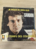 Vinyle 45 tours ancien Michel Sardou vintage, disque rétro collection état usagé
