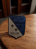 Plaque ancienne Société Canine Bourbonnais métal blason rétro EXCELLENT