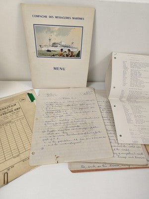 Lot vintage de lettres de marin années 1950 ancien courrier maritime collection