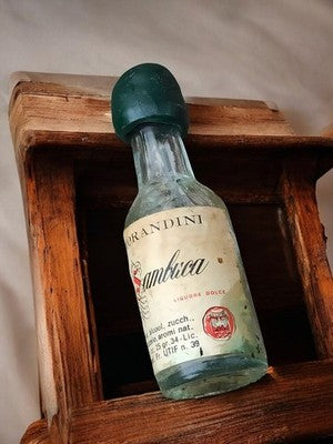 Miniature sambuca Morandini vintage ancienne liqueur alcool rare Italie