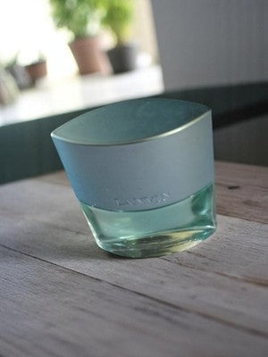 Flacon parfum Lanvin vintage, verre soufflé, design moderne, miniature