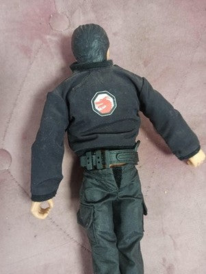Figurine articulée Jackie Chan vintage 2001 API, tenue noire rare, poupée action