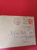 Ancienne lettre 1949 timbre oblitéré Cannes philatélie collection vintage