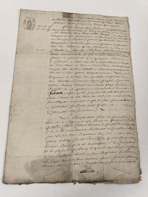 Lettre manuscrite administrative 1813, timbres fiscaux, papier vergé XIXe