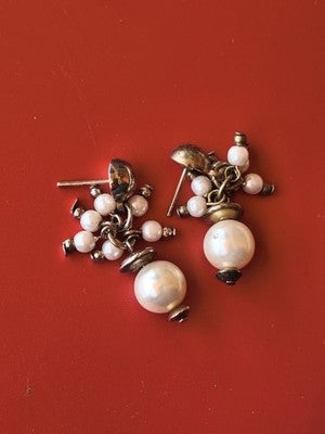 Paire de boucles d’oreilles vintage ancien rétro pour collectionneur bijou origi