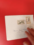 Ancienne lettre avec timbres oblitérés vintage pour collection philatélie France