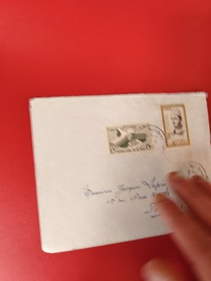 Ancienne lettre avec timbres oblitérés vintage pour collection philatélie France
