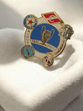 Pin's vintage Ligue des Champions 1990-1991 clubs OM Naples Real émaillé