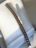 Bracelet vintage fantaisie rétro, maillons aspect bronze, bijou ancien