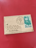 Ancienne enveloppe oblitérée ballon-monté 1970 philatélie timbre collection