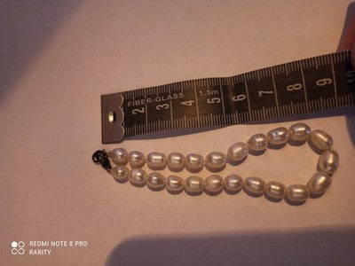 Bracelet perles fantaisie vintage années 80 fermoir noir rétro élégant