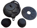 Théière japonaise fonte décor libellules + 2 tasses & dessous, style traditionne