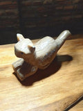 Statue chat onyx naturel sculpté déco vintage, figurine félin pierre