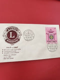 Vintage FDC Vietnam 1967 Lions International premier jour, timbre Saigon