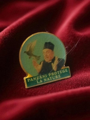 Pin's ancien Panzani protège la nature vintage pub rétro badge