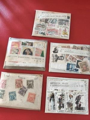 Lot anciens timbres monde vrac philatélie France Russie Haïti oiseaux collection