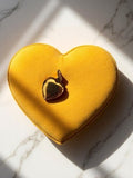 Pendentif cœur vintage plaqué or neuf, bijou doré rétro élégant