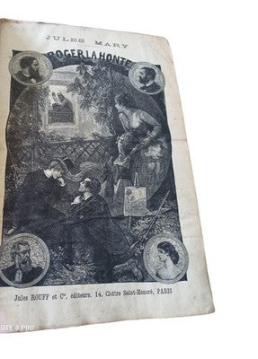 Livre Jules Mary Roger La Honte XIXe siècle reliure cuir gravures