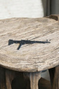 Accessoire fusil noir pour figurine GI Joe vintage, arme miniature
