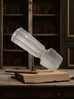 Bouchon ancien vintage pour carafe, verre taillé, déco rétro