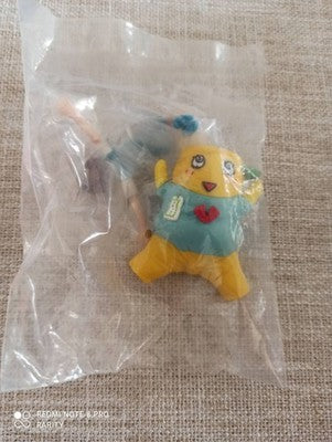 Figurine Gashapon Funassy mascotte japonaise costume bleu jaune commémoratif