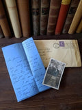 Lettre manuscrite ancienne 1950 + photo vintage Angleterre, enveloppe d'origine