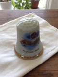 Dé à coudre vintage La Grande Motte dorure, souvenir ancien édition limitée
