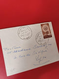 Ancienne lettre premier jour Rabat 1962 timbre oblitéré philatélie vintage