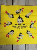 Yellow vintage 1991 Astroboy bandana Tezuka Production Japan Maritime Self-Defense Force