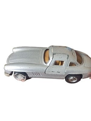 Voiture miniature Mercedes Benz 1954 argentée vintage, modèle collection 1/40