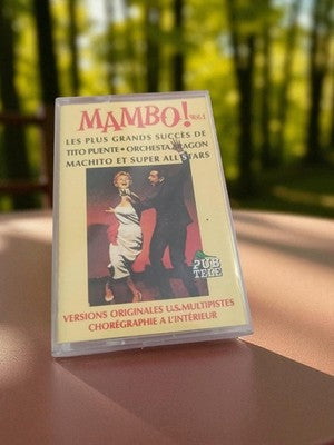 Cassette audio vintage Mambo Vol.1 rétro années 80 K7 musique danse