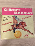 Vinyle 45T vintage Gilbert Bécaud Casino de Paris pochette illustrée années 60
