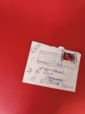 Ancienne lettre philatélique vintage avec timbre Madagascar oblitéré collection