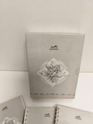 Agendas Hermès trimestriels 1988-1990 + carnet adresses, lot papeterie luxe