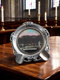 Cendrier ancien métal déco La Sainte-Baume Made in France vintage art déco
