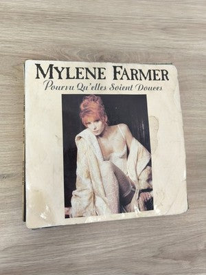 Vintage 45 tours Mylène Farmer ancien disque vinyle collection rétro état d'orig