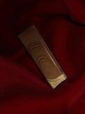 Briquet vintage ancien à motif marron, objet rétro à restaurer, finition dorée