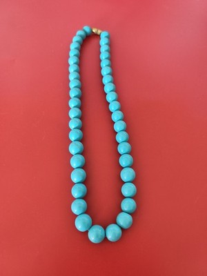 Collier vintage ancien perles, bijou rétro d'occasion pour collection ou cadeau