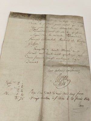 Lettre manuscrite administrative 1814, greffe civil Saint-Étienne